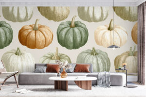 Realistische pompoenen met natuurlijke tinten