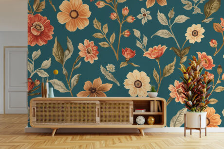 Bloemen in oranje en roze