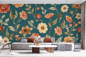 Klassiek bloemontwerp met warme tinten