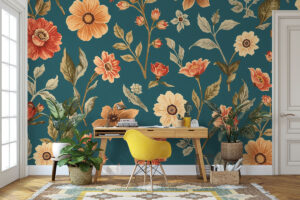 Rijke oranje bloemen met subtiele schaduw