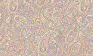 Pastel paisley behang in zachte tinten