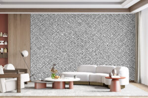 Minimalistische zwart-wit kruistekening