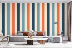 Zomers lijnenspel in blauwe tinten