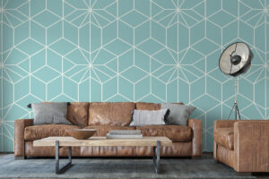 Subtiele turquoise sterrenstructuur