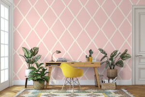 Klassiek patroon in roze en crème tijdloos ontwerp