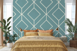 Verfijnd patroon met witte lijnen in Deco stijl