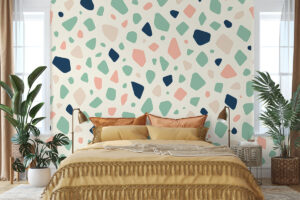 Beige en roze terrazzo design