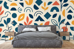 Petrol en oranje kleurencompositie