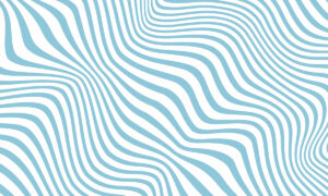 Psychedelisch golfbehang in turquoise