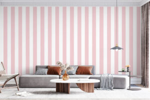 Rustig verticaal lijnenspel in pastel