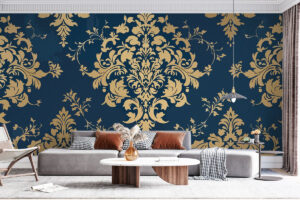 Luxe bloemenmotief in goud