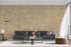 Authentieke jute textuur met warme tinten