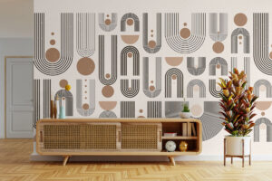 Stijlvol retrodesign met typografische vormen