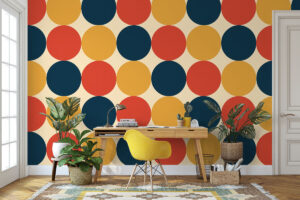 Kleurrijk patroon met retro uitstraling