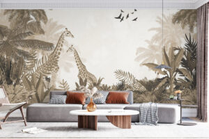 Tropisch sepia landschap