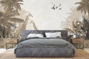 Tropisch landschap met vintage uitstraling