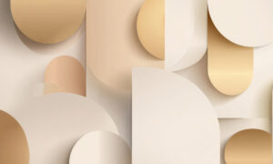 Minimalistisch 3D behang in beige en nude