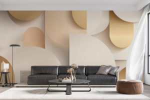 Zachte nude tinten in modern 3D effect