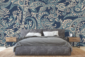 Klassiek textielpatroon in blauw