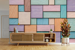 Zacht geometrisch patroon in pastelkleuren