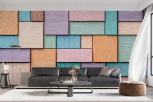 Houtnerfstructuur in zachte tinten