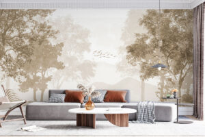 Jungleontwerp met diepte en warme tonen