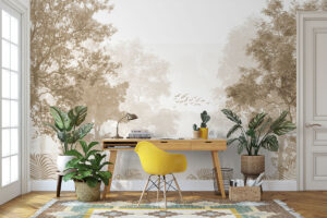 Tropisch behang met klassieke uitstraling