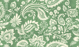 Klassiek paisley behang in saliegroen