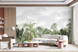 Natuurlijk bladerpatroon met serene uitstraling