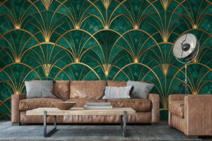 Elegant schelpmotief met retro uitstraling