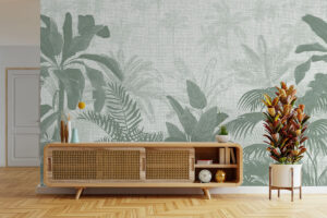 Speels onderwatermotief in blauw en roze