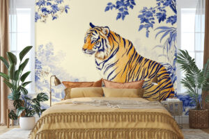 Bloesems op crème achtergrond