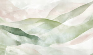 Abstract bergbehang in aquareltinten