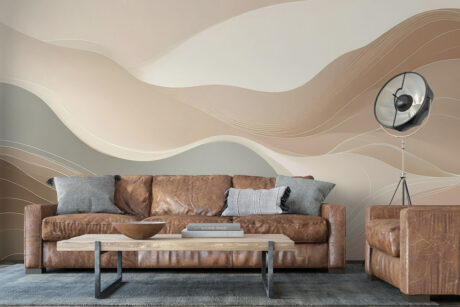 Organische vormen in poederroze