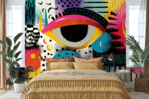 Kleurrijk collageontwerp met grafische flair