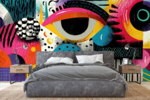 Postmodern design met speelse kleuren