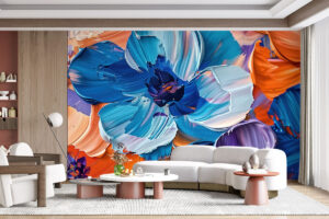 Abstract bloemenontwerp met levendige tinten