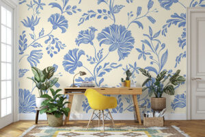 Wedgwood-blauw toile patroon