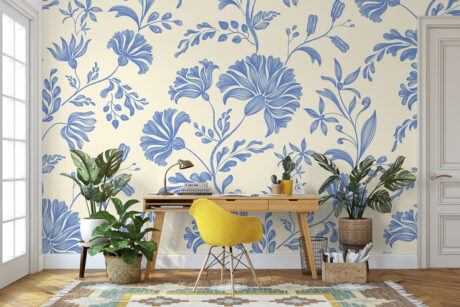 Wedgwood-blauw toile patroon