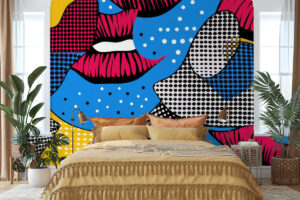 Halftone raster in felle kleuren