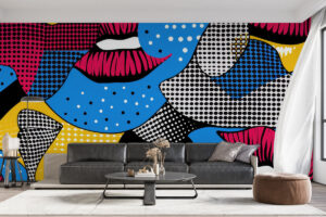 Modern collagepatroon met grafische elementen