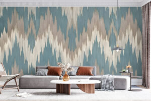 Zacht Ikat design met subtiele textuur