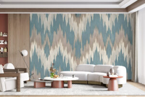 Zachte chevronstructuur in beige