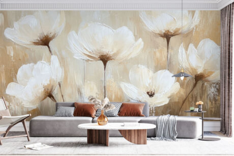 Olieverf penseelstreken in dikke lagen