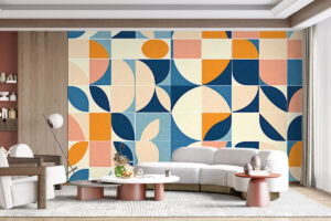 Artistiek lijnenspel met balans en kleur