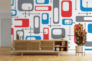 Strak en vrolijk lijnenspel in zachte tinten