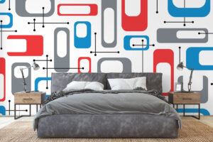 Koraalrode accenten in modern ontwerp