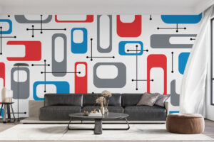 Retro patroon met mid-century structuur