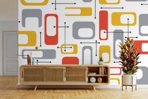 Kleurrijk geometrisch ontwerp met warme uitstraling