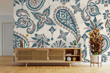 Bloemen en bladeren in taupetinten